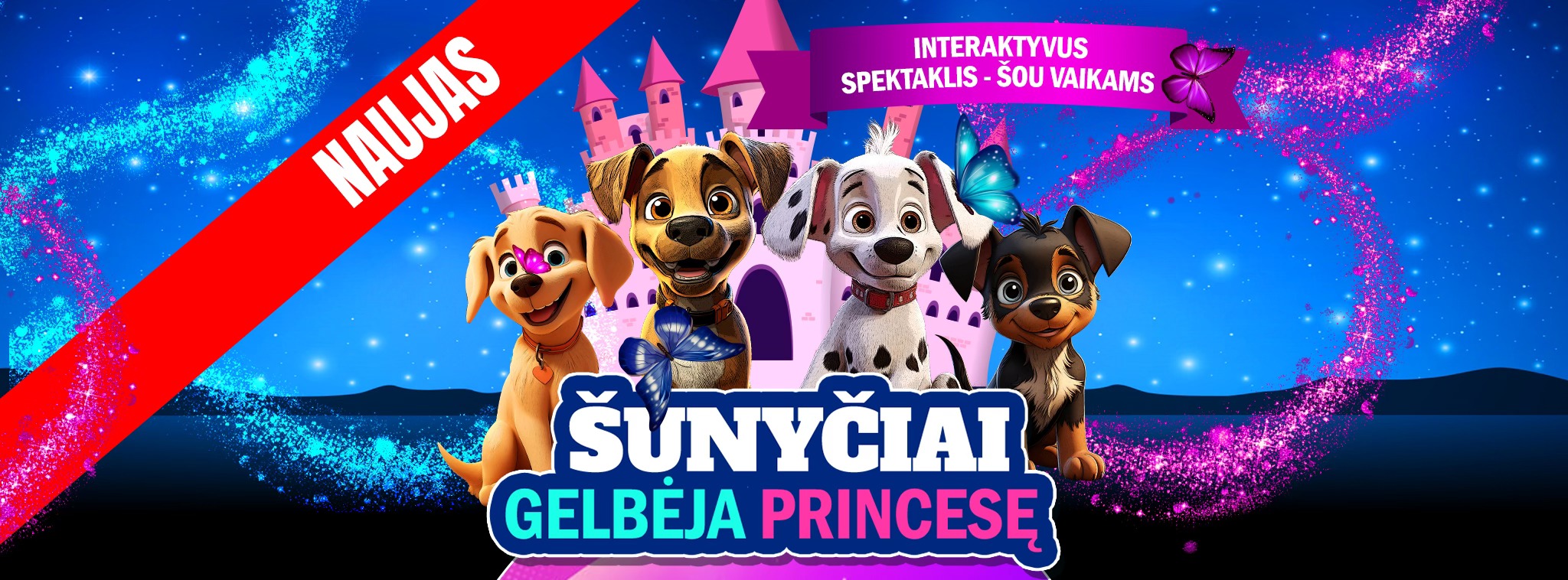 Interaktyvus spektaklis vaikams „Šunyčiai gelbėja princesę“